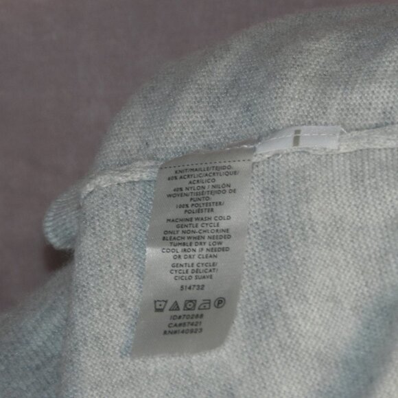 Womens Grey Floral Sweater Loft Size M - Picture 7 of 7